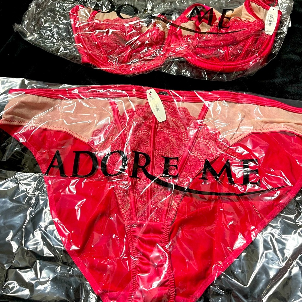 Adore Me Bra and Panty Set Size 40D/2X